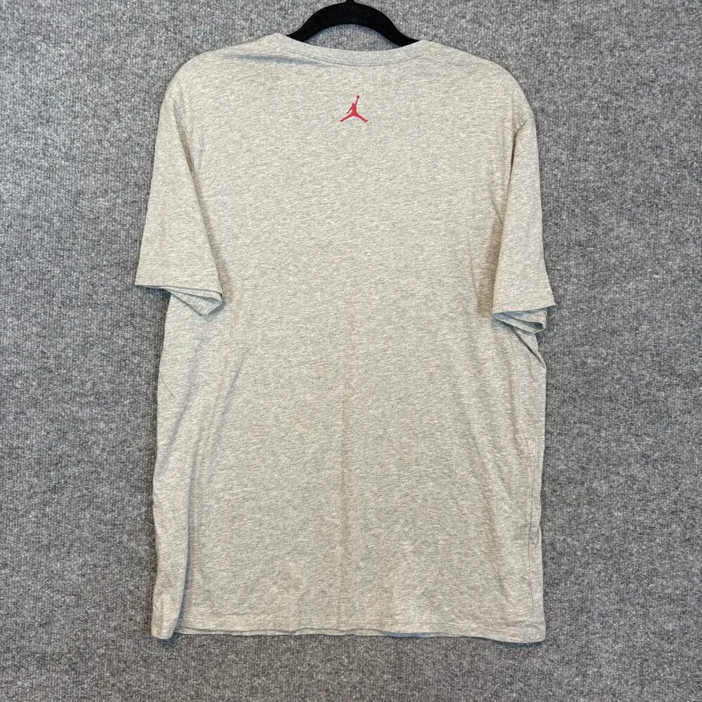 Jordan Shirt Mens‎ Large Gray Crewneck Tshirt Comfort Logo Casual
